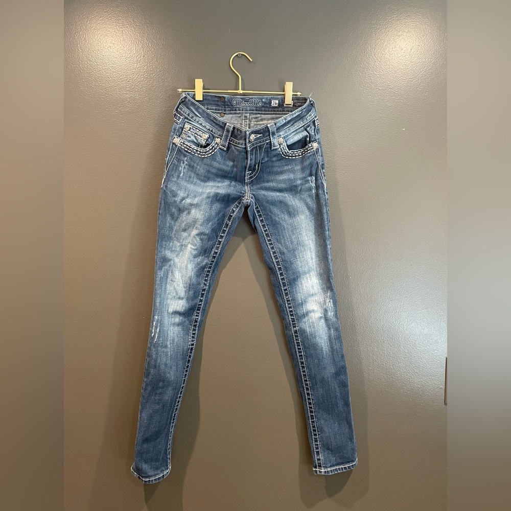 Miss Me Blue Skinny Jeans